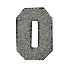 Load image into Gallery viewer, Letter Varsity Alphabets A to Z Grey Chenille & Black Felt 8 Inch