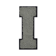 Load image into Gallery viewer, Letter Varsity Alphabets A to Z Grey Chenille & Black Felt 6 Inch