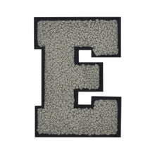 Load image into Gallery viewer, Letter Varsity Alphabets A to Z Grey Chenille & Black Felt 6 Inch