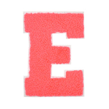 Load image into Gallery viewer, Letter Varsity Alphabets A to Z Neon Coral Chenille & White Felt 6 Inch