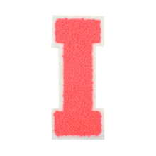 Load image into Gallery viewer, Letter Varsity Alphabets A to Z Neon Coral Chenille & White Felt 2.5 Inch