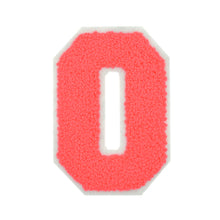 Load image into Gallery viewer, Letter Varsity Alphabets A to Z Neon Coral Chenille & White Felt 2.5 Inch