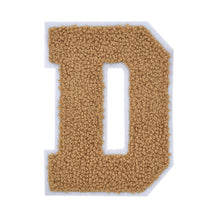 Load image into Gallery viewer, Letter Varsity Alphabets A to Z Light Brown Brandy Chenille & White Felt Tan Color 2.5 Inch