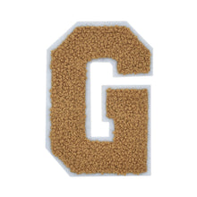 Load image into Gallery viewer, Letter Varsity Alphabets A to Z Light Brown Brandy Tan Color 4 Inch
