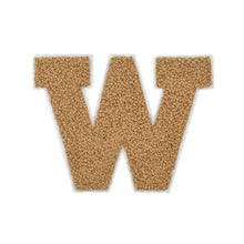 Load image into Gallery viewer, Letter Varsity Alphabets A to Z Light Brown Brandy Chenille & White Felt Tan Color 8 Inch