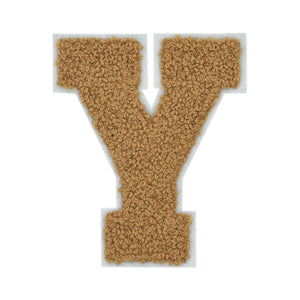 Letter Varsity Alphabets A to Z Light Brown Brandy Tan Color 2.5 Inch