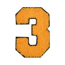 Load image into Gallery viewer, Varsity Numbers Yellow Chenille & Black Felt