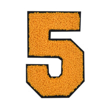Load image into Gallery viewer, Varsity Numbers Yellow Chenille & Black Felt