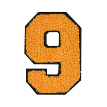 Load image into Gallery viewer, Varsity Numbers Yellow Chenille & Black Felt