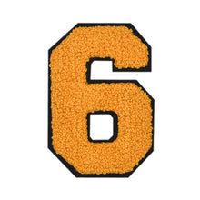 Load image into Gallery viewer, Varsity Numbers Yellow Chenille & Black Felt