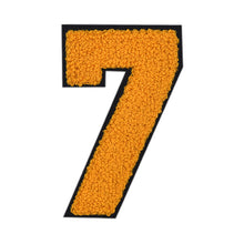 Load image into Gallery viewer, Varsity Numbers Yellow Chenille & Black Felt