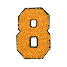 Load image into Gallery viewer, Varsity Numbers Yellow Chenille & Black Felt