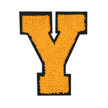 Load image into Gallery viewer, Letter Varsity Alphabets A to Z Yellow Chenille & Black Felt 8 Inch