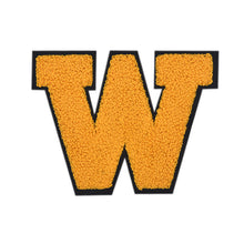 Load image into Gallery viewer, Letter Varsity Alphabets A to Z Yellow Chenille & Black Felt 2.5 Inch