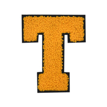 Load image into Gallery viewer, Letter Varsity Alphabets A to Z Yellow Chenille & Black Felt 4 Inch
