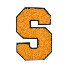 Load image into Gallery viewer, Letter Varsity Alphabets A to Z Yellow Chenille & Black Felt 2.5 Inch