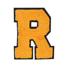 Load image into Gallery viewer, Letter Varsity Alphabets A to Z Yellow Chenille & Black Felt 8 Inch
