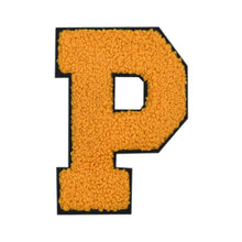 Load image into Gallery viewer, Letter Varsity Alphabets A to Z Yellow Chenille & Black Felt 2.5 Inch