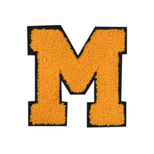 Load image into Gallery viewer, Letter Varsity Alphabets A to Z Yellow Chenille & Black Felt 2.5 Inch