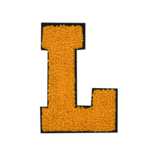 Load image into Gallery viewer, Letter Varsity Alphabets A to Z Yellow Chenille & Black Felt 6 Inch