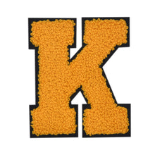 Load image into Gallery viewer, Letter Varsity Alphabets A to Z Yellow Chenille & Black Felt 4 Inch