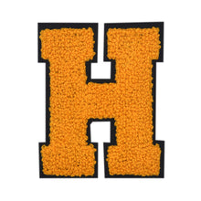 Load image into Gallery viewer, Letter Varsity Alphabets A to Z Yellow Chenille & Black Felt 4 Inch