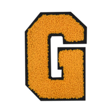 Load image into Gallery viewer, Letter Varsity Alphabets A to Z Yellow Chenille & Black Felt 4 Inch