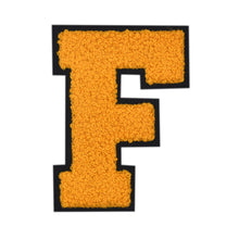Load image into Gallery viewer, Letter Varsity Alphabets A to Z Yellow Chenille & Black Felt 4 Inch