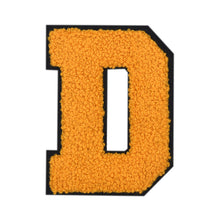 Load image into Gallery viewer, Letter Varsity Alphabets A to Z Yellow Chenille & Black Felt 6 Inch