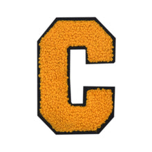 Load image into Gallery viewer, Letter Varsity Alphabets A to Z Yellow Chenille & Black Felt 6 Inch