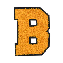 Load image into Gallery viewer, Letter Varsity Alphabets A to Z Yellow Chenille & Black Felt 2.5 Inch