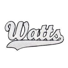 Load image into Gallery viewer, Varsity City Name Watts in Multicolor Chenille Patch
