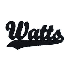 Load image into Gallery viewer, Varsity City Name Watts in Multicolor Chenille Patch