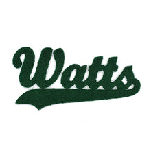 Load image into Gallery viewer, Varsity City Name Watts in Multicolor Chenille Patch