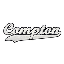 Load image into Gallery viewer, Varsity City Name Compton in Multicolor Chenille Patch