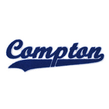 Load image into Gallery viewer, Varsity City Name Compton in Multicolor Chenille Patch