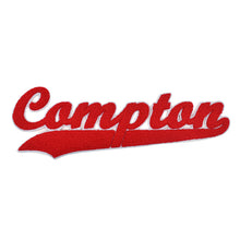 Load image into Gallery viewer, Varsity City Name Compton in Multicolor Chenille Patch