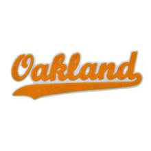 Load image into Gallery viewer, Varsity City Name Oakland in Multicolor Chenille Patch
