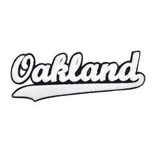 Load image into Gallery viewer, Varsity City Name Oakland in Multicolor Chenille Patch