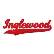 Load image into Gallery viewer, Varsity City Name Inglewood in Multicolor Chenille Patch
