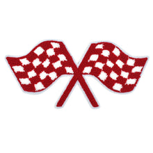Load image into Gallery viewer, Checkered Lace Flags in Multicolor Chenille Patch