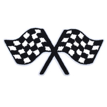 Load image into Gallery viewer, Checkered Lace Flags in Multicolor Chenille Patch