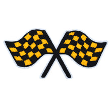 Load image into Gallery viewer, Checkered Lace Flags in Multicolor Chenille Patch