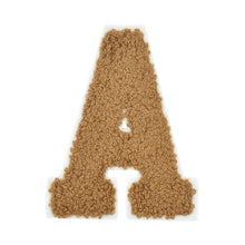 Load image into Gallery viewer, Letter Varsity Alphabets A to Z Light Brown Brandy Chenille & White Felt Tan Color 6 Inch