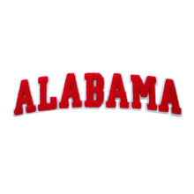 Load image into Gallery viewer, Varsity State Name Alabama in Multicolor Chenille Patch