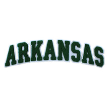 Load image into Gallery viewer, Varsity State Name Arkansas in Multicolor Chenille Patch