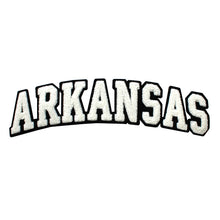 Load image into Gallery viewer, Varsity State Name Arkansas in Multicolor Chenille Patch