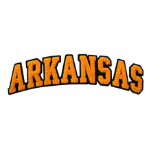 Load image into Gallery viewer, Varsity State Name Arkansas in Multicolor Chenille Patch