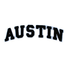 Load image into Gallery viewer, Varsity City Name Austin in Multicolor Chenille Patch
