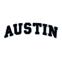 Load image into Gallery viewer, Varsity City Name Austin in Multicolor Chenille Patch